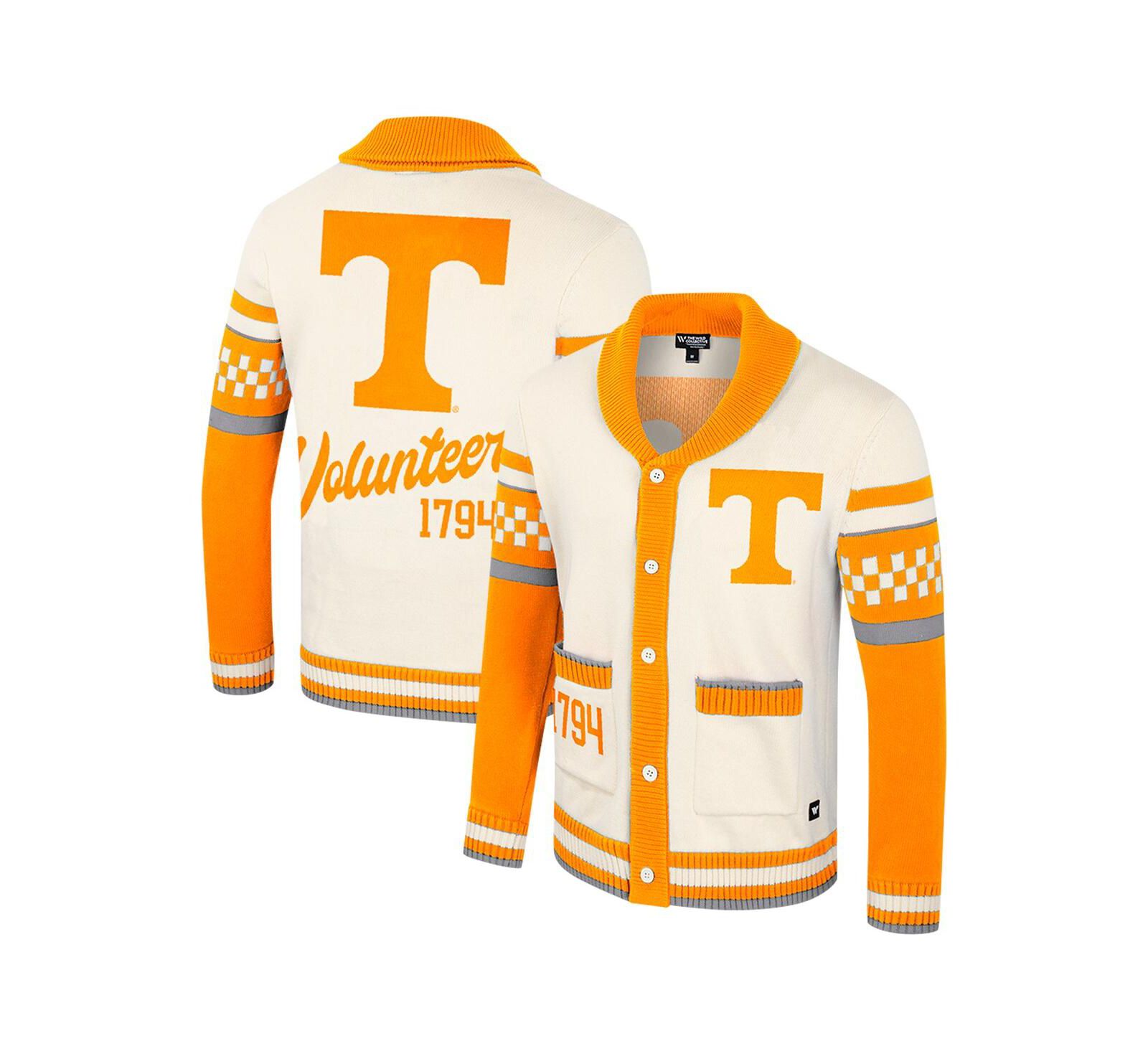 Женский джемпер Colosseum Cream Tennessee Volunteers Wild Collective Button-Up Jacquard