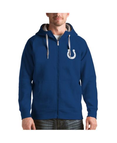 Мужское худи Antigua Indianapolis Colts Victory Full-Zip, королевский синий
