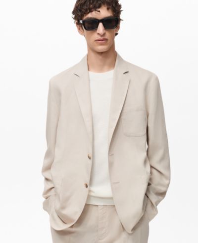Мужской льняной жакет Mango Slim-Fit