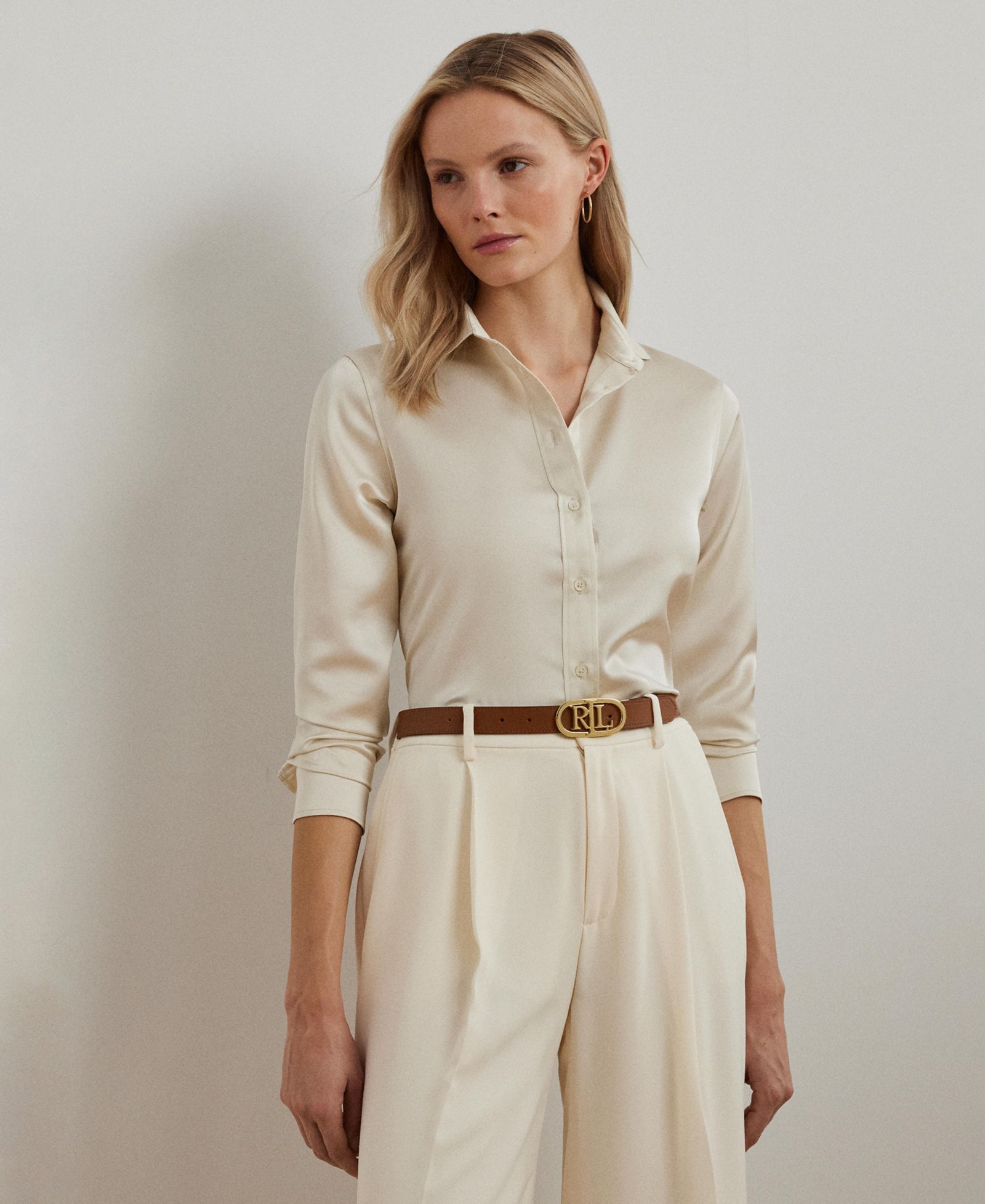 Lauren Ralph Lauren Женская рубашка из сатина Charmeuse