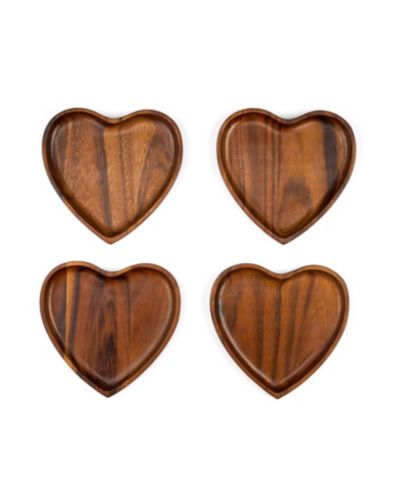 Nambé Eat Your Heart Out Appetizer Plates 4-Pc. Set