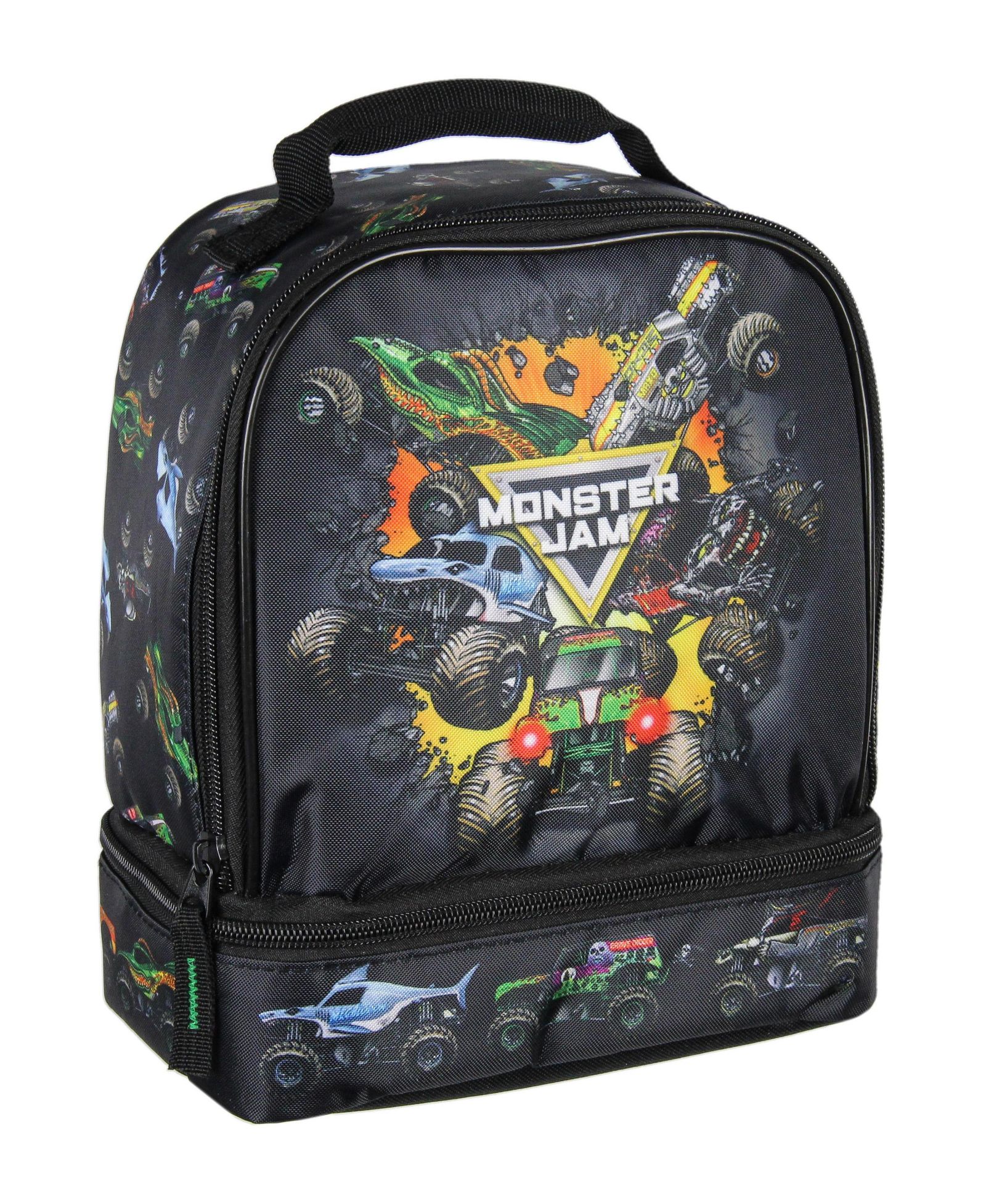 Ланч-бокс Monster Jam Grave Digger Megalodon Pirate's Curse с двумя отделениями, 9.5"