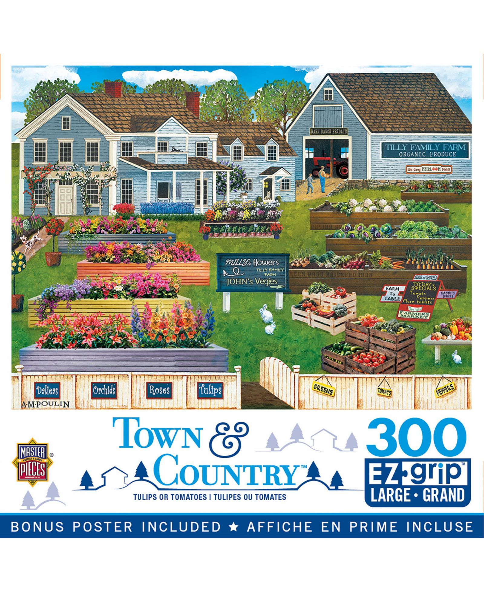 Masterpieces Puzzles Tulips or Tomatoes 300 Piece Jigsaw Puzzle, Ages 11+