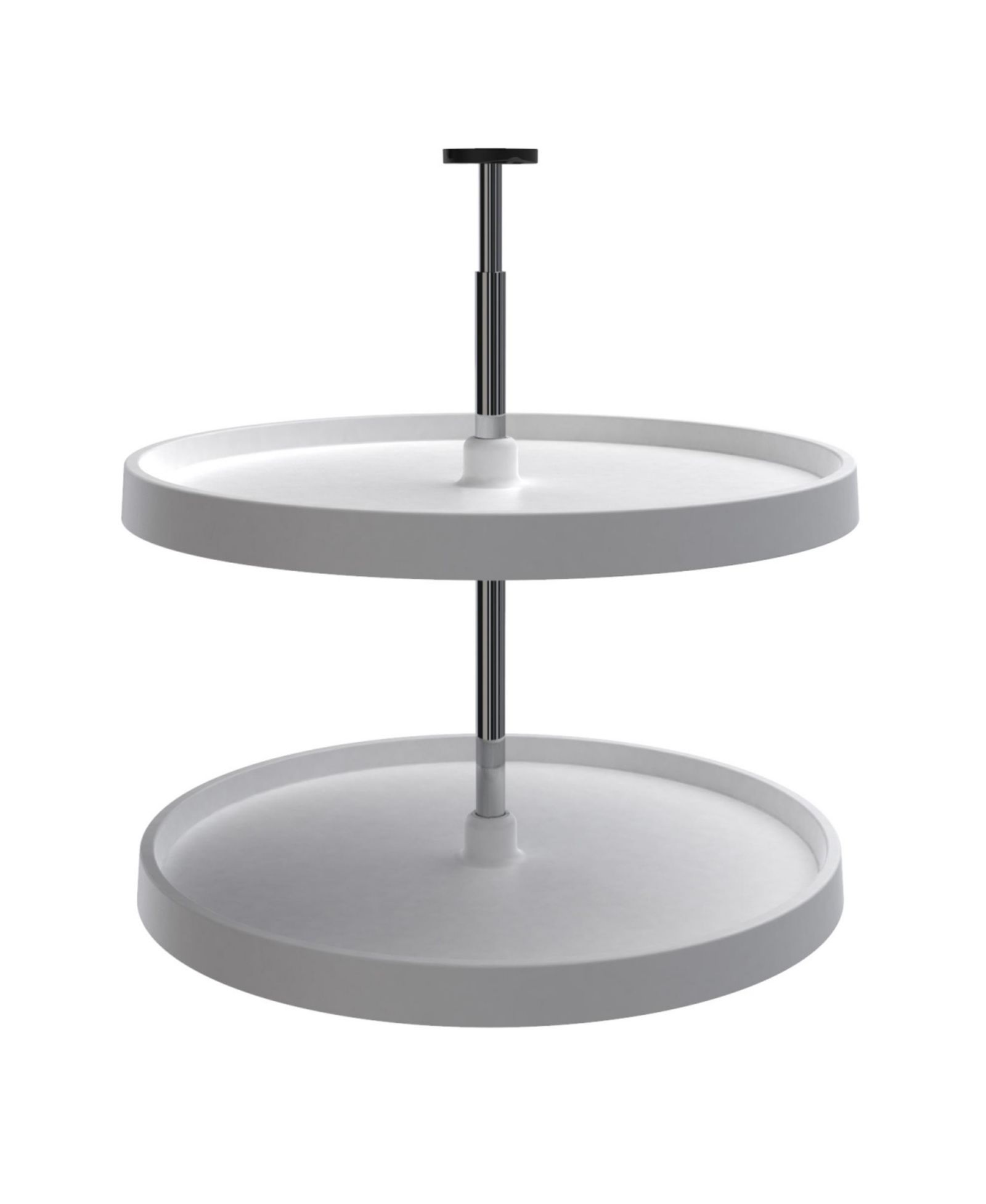 Rev-A-Shelf 28'' Lazy Susan Full-Circle Polymer 2-Shelf, White, 3072-28-11-52