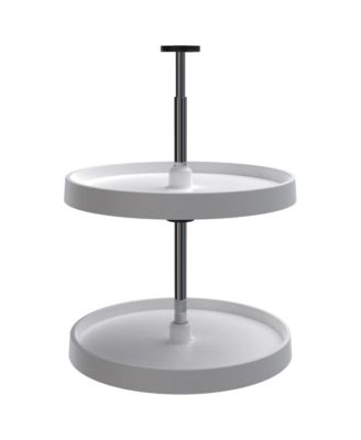 Поворотный стеллаж Rev-A-Shelf 18'' Polymer 2-shelf Lazy Susan, белый, 3072-18-11-52