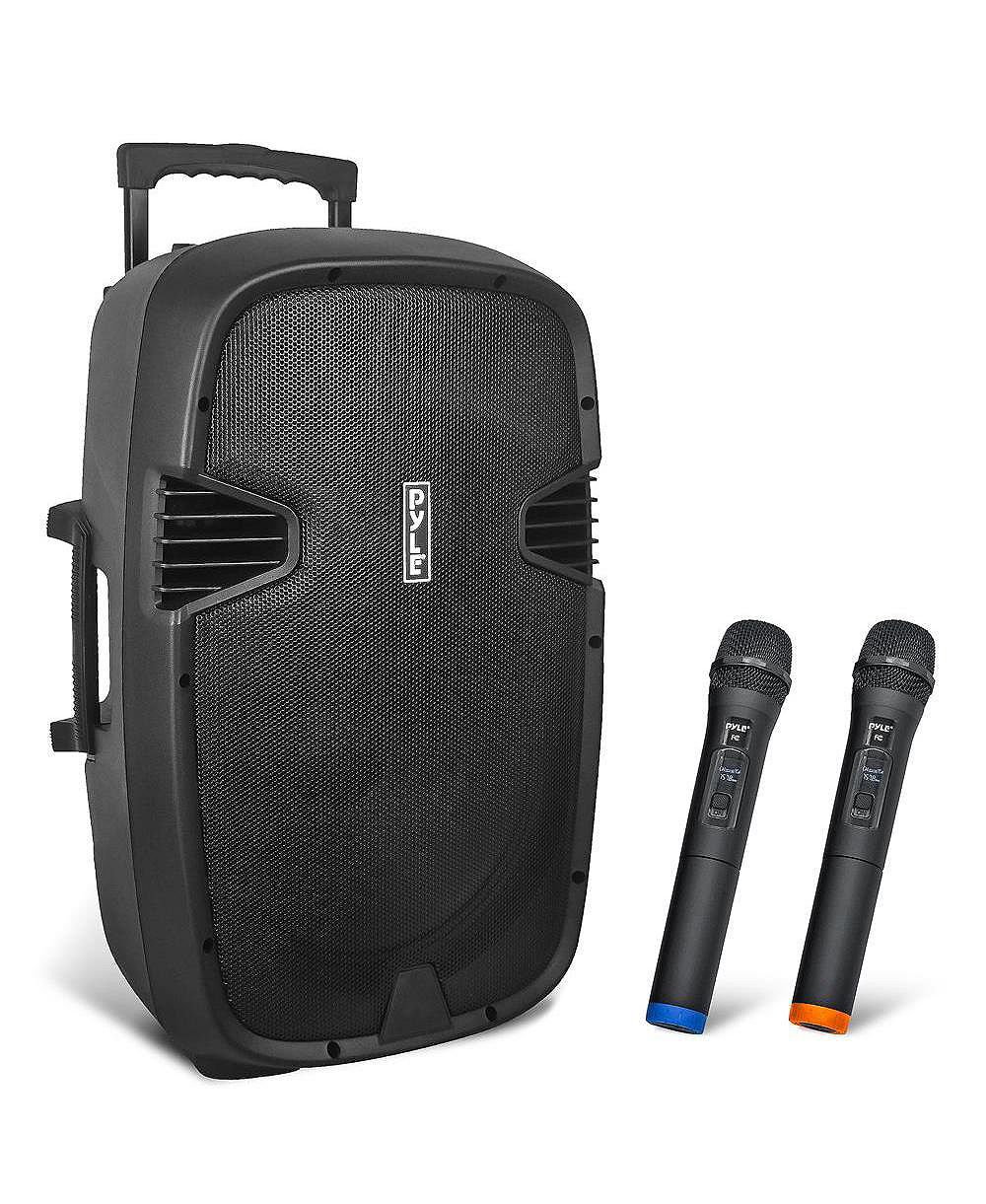 Pyle Portable Bluetooth PA Speaker System with Rechargeable Battery, UHF Microphones, MP3/USB/SD Readers, FM Radio, 12” Subwoofer (1000W)