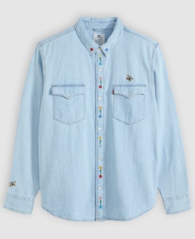 Levi's Men's Premium Relaxed-Fit Western Embroidered Shirt