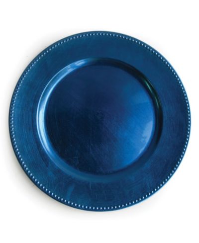 American Atelier Royal Blue Beaded 13" Charger Plate