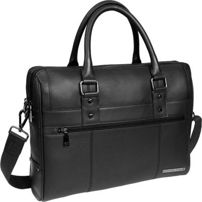 Boarding Pass The Gotham 18un Pebble Grain Genuine Leather Briefcase
