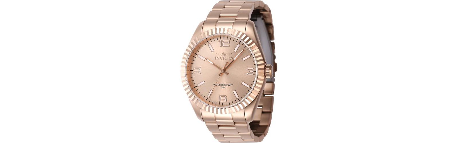 Invicta Men's 47462 Specialty Quartz 3 Hand Rose Gold Dial Watch
