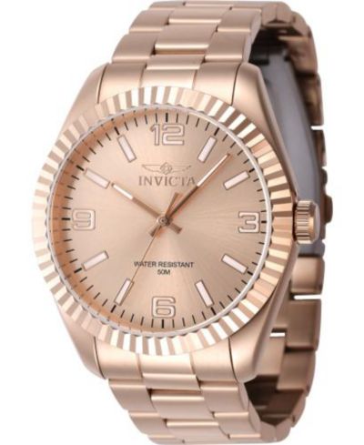 Мужские часы Invicta 47462 Specialty Quartz 3 Hand Rose Gold Dial