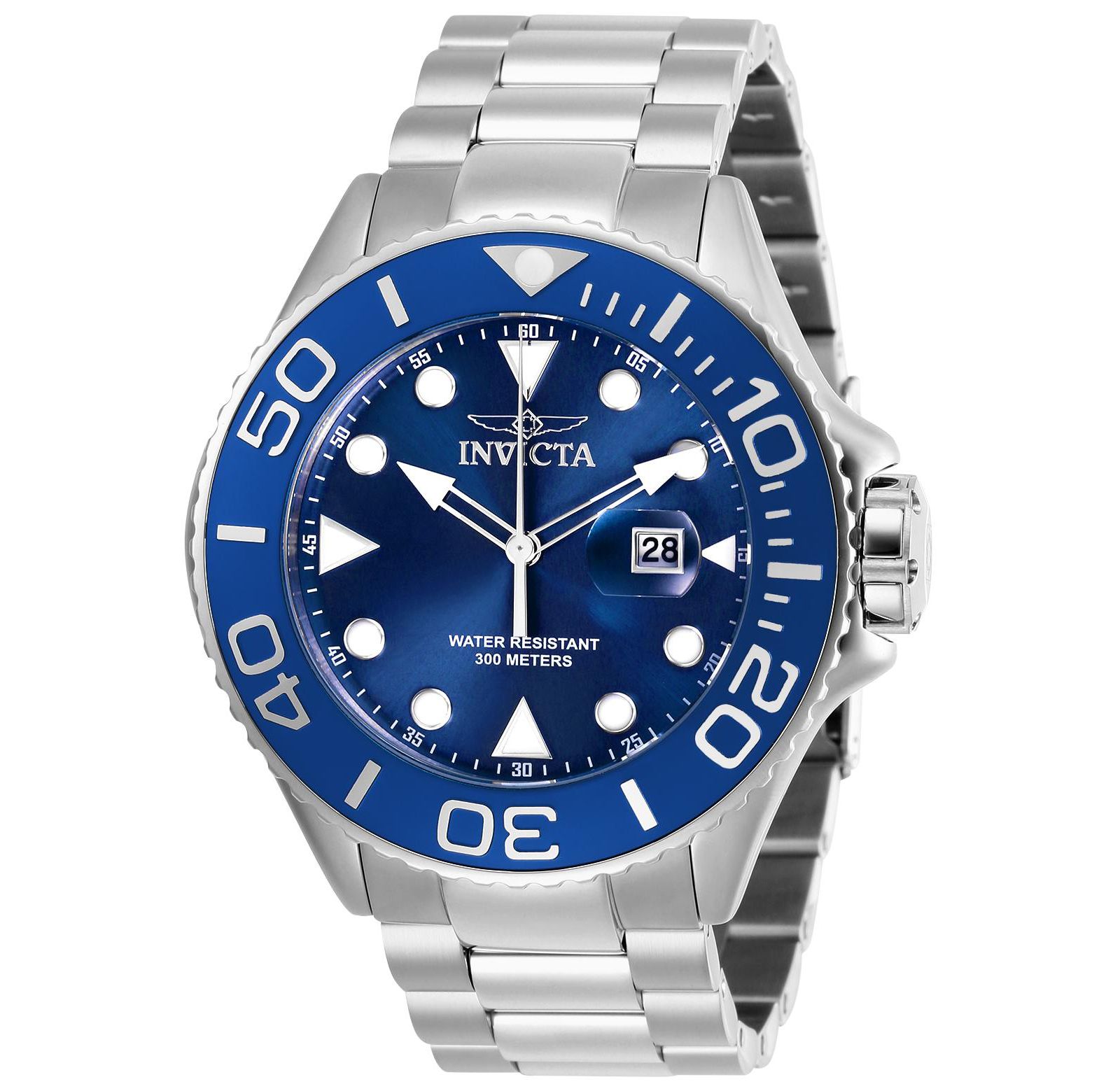 Часы Invicta Men's 28766 Pro Diver Quartz, синий циферблат, 3 стрелки