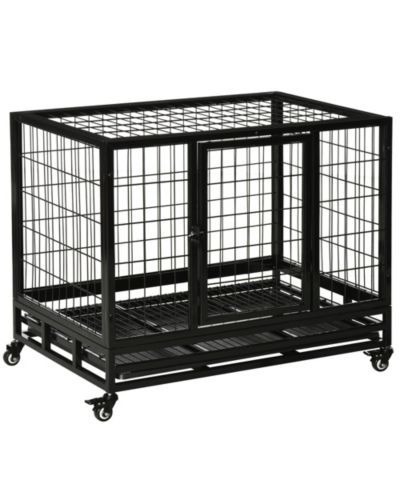 PawHut 36" Heavy Duty Dog Crate, Dog Cage Kennel,