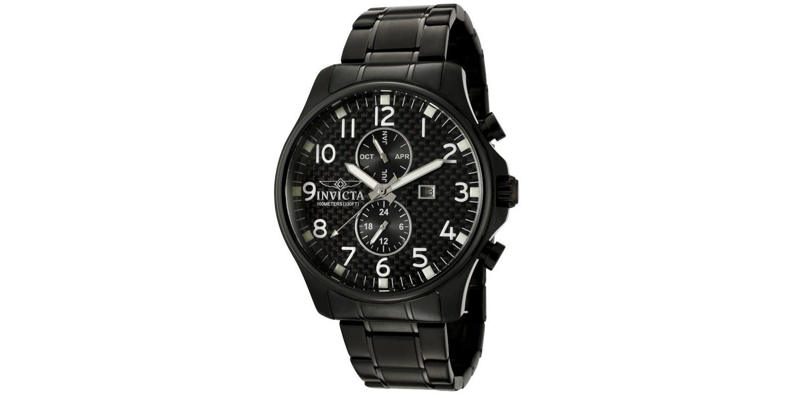 Invicta Men's 0383 Specialty Quartz Chronograph Black Dial Watch
