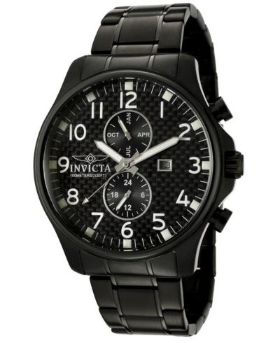 Мужские часы Invicta Men's 0383 Specialty Quartz Chronograph Black Dial Watch