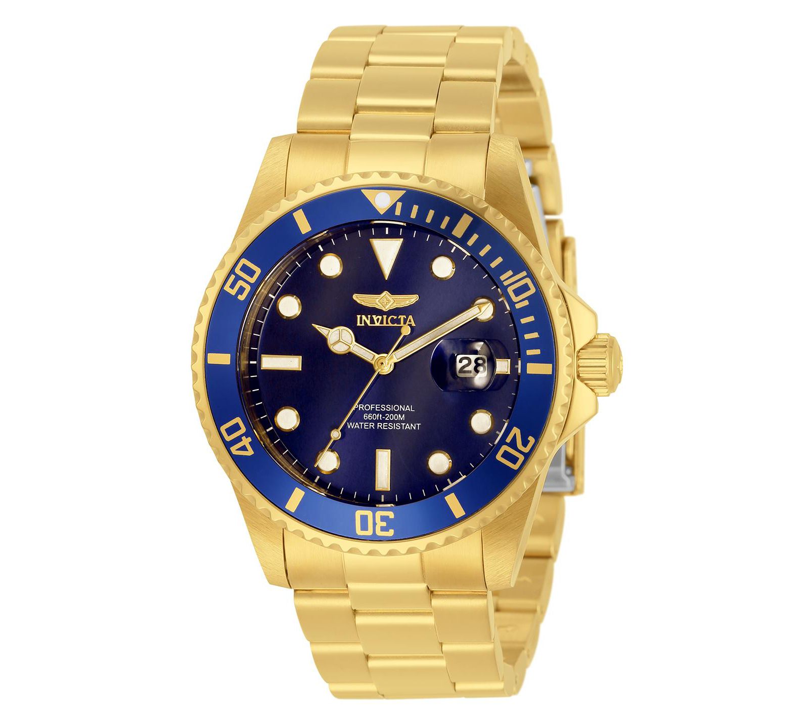Мужские часы Invicta 33270 Pro Diver Quartz с синим циферблатом