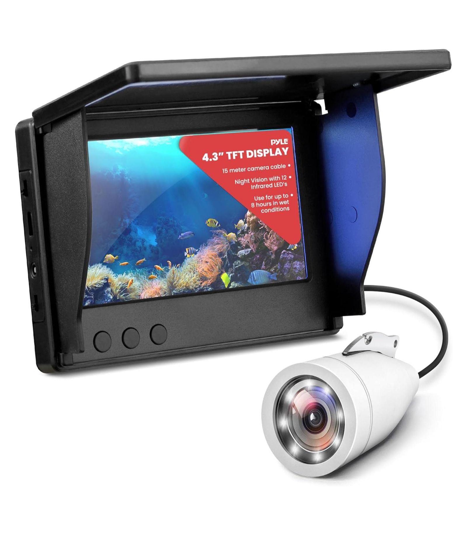 Pyle Digital Marine Camera & Monitor System 1000TVL 4.3'' LCD Waterproof Camera