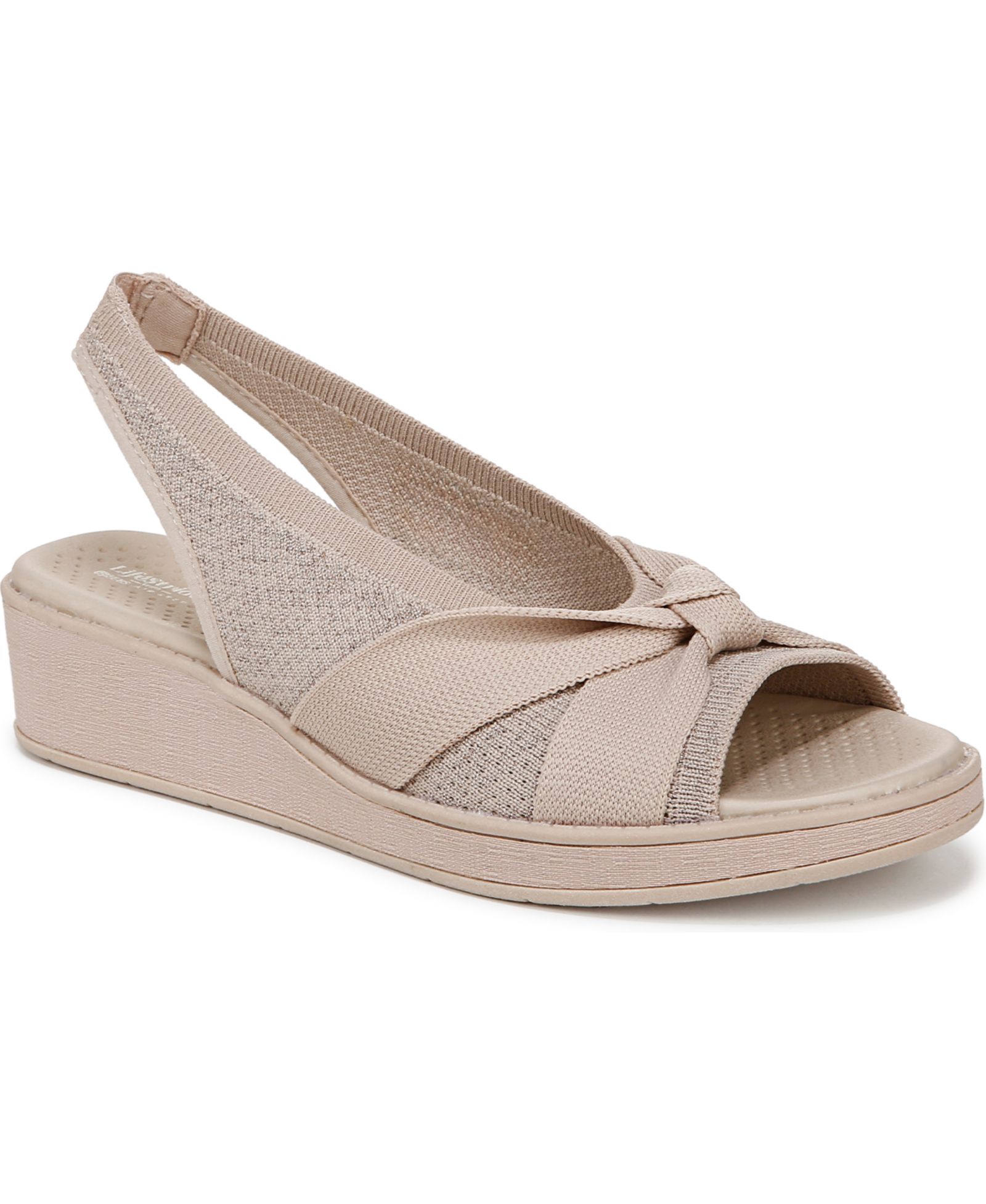 LifeStride Women's Bell Washable Slingback Wedge Sandals