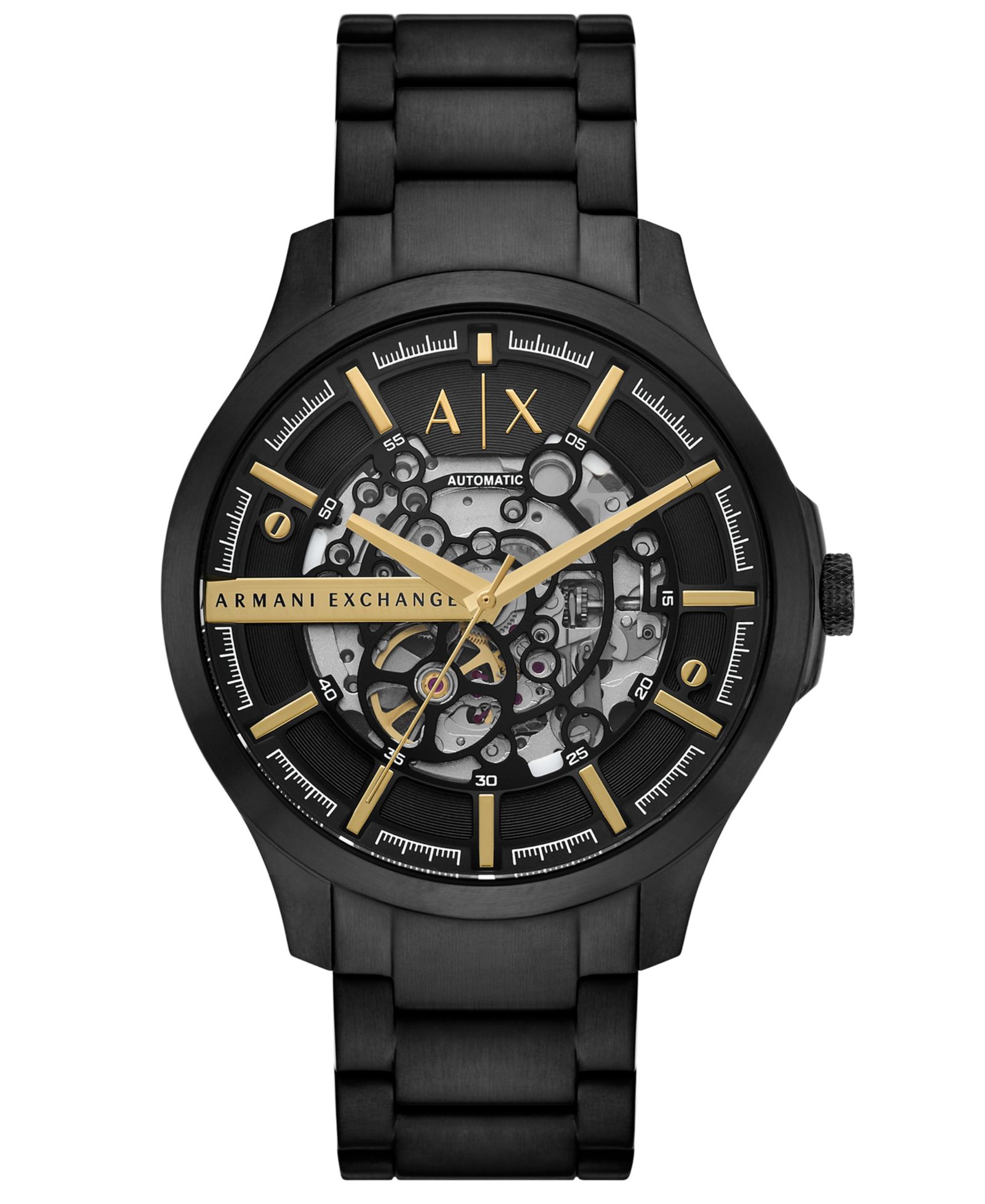 Мужские часы A|X Armani Exchange Automatic Three-Hand Black Stainless-Steel, 46mm