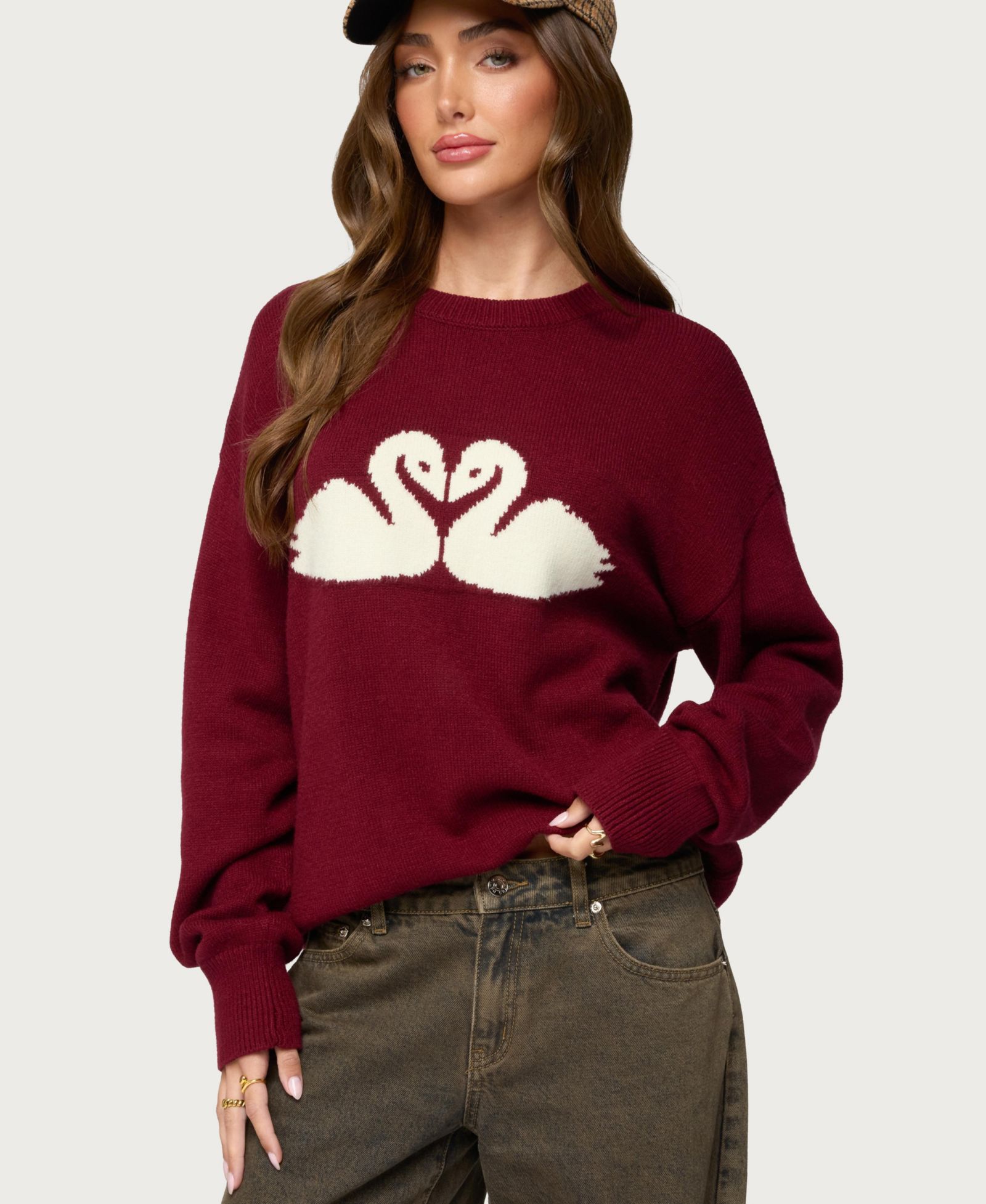 Edikted Women's Swan Oversized Knit Sweater