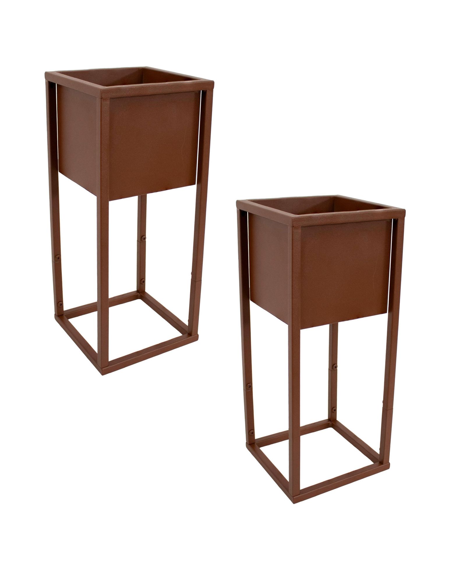Набор из 2 уличных приподнятых кашпо Modern Simplicity 8.25" из холоднокатаной стали