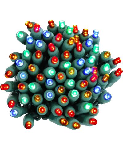 Sunnydaze Decor рождественская гирлянда 70-LED, широкоугольные лампы, 22 фута, для дома и улицы, мультиколор