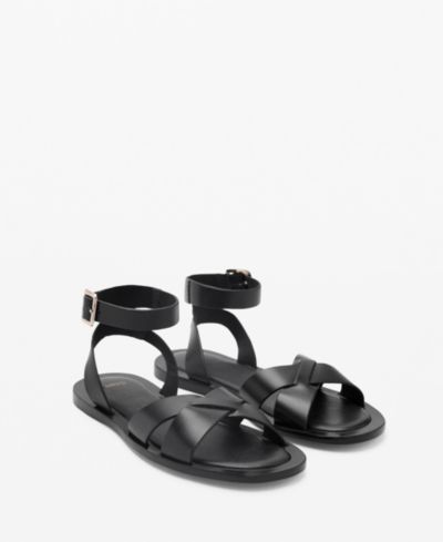 Сандалии Mango Women's с пряжкой из кожи