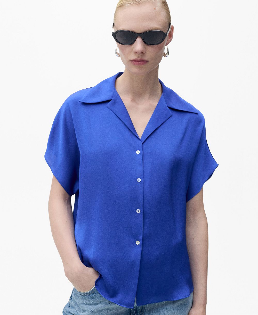 Рубашка Mango Women's Short-Sleeved Satin