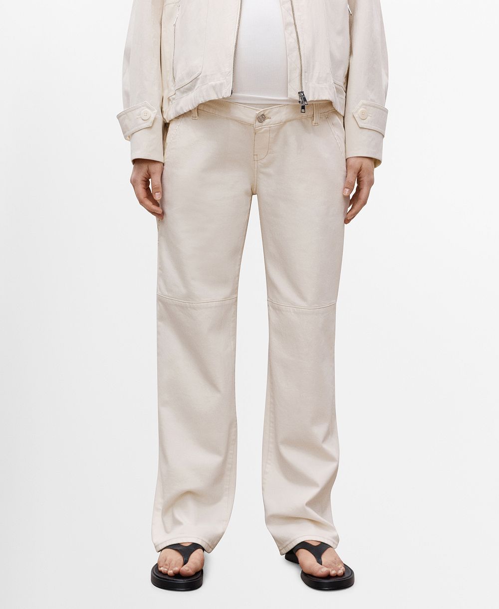 Mango Women's Maternity Wide Leg Jeans