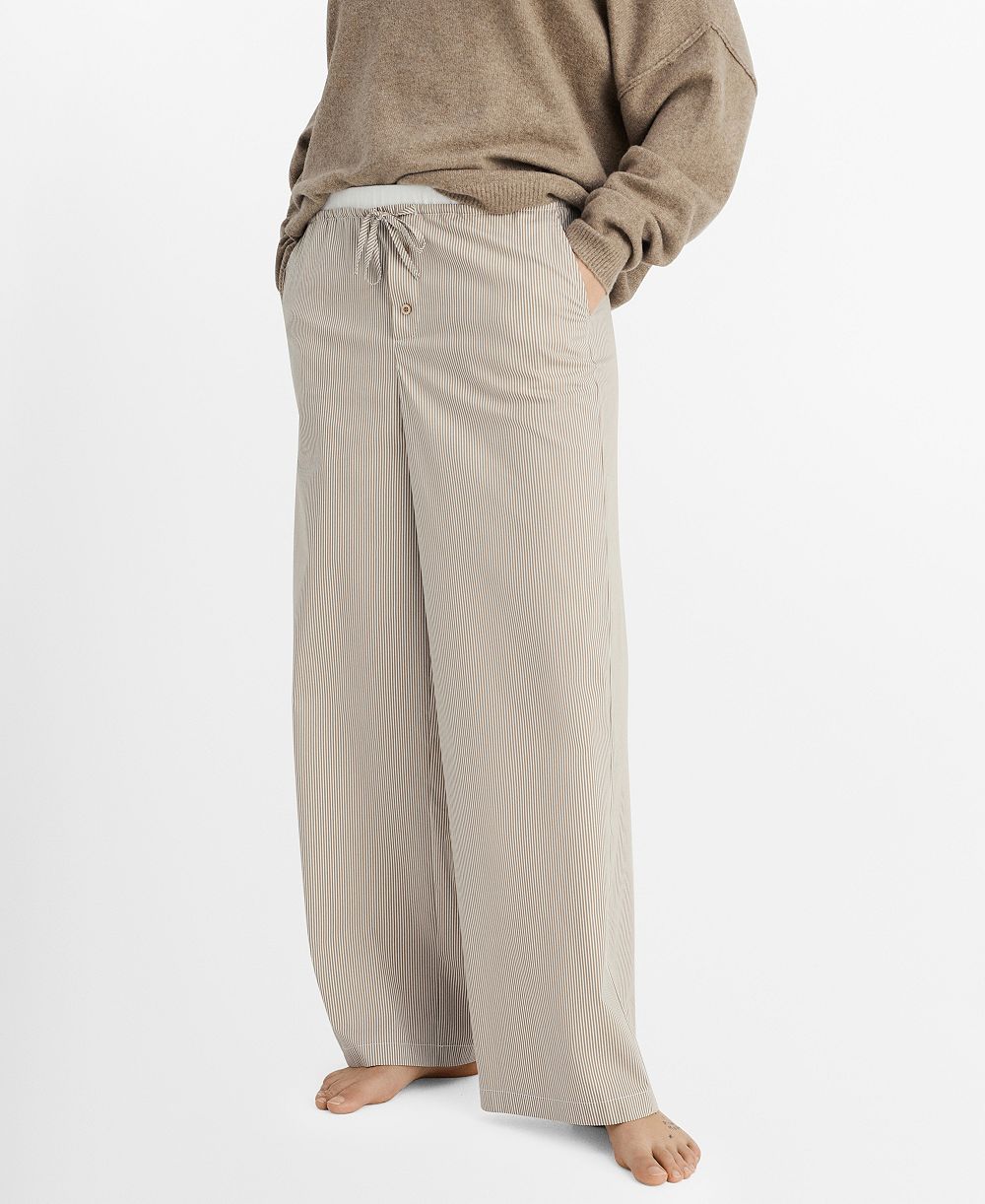 Женские пижамные брюки Mango Elastic Detail Striped