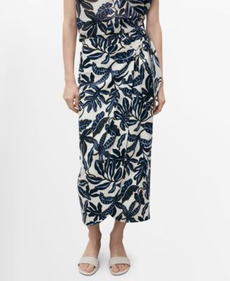 Юбка Mango Women's с узлом и принтом