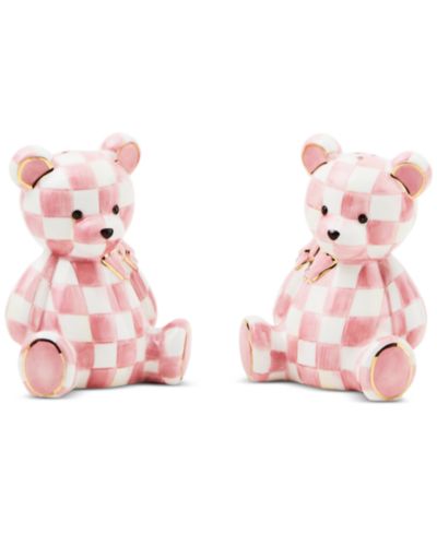 Mackenzie-Childs Rosy Bear Salt & Pepper Shaker Set