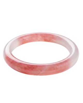 Blush Skinny Pink Round Gemstone Bangle in Ombre Pink