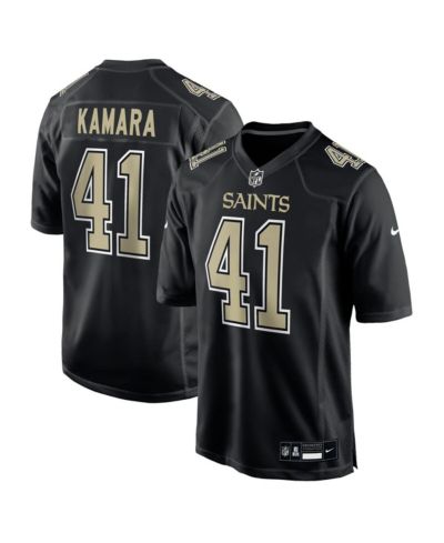 Модная игровая джерси Nike Men's Alvin Kamara Carbon Black New Orleans Saints