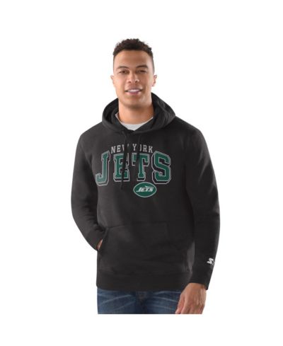 Starter Мужское винтажное худи Pullover New York Jets, угольный цвет