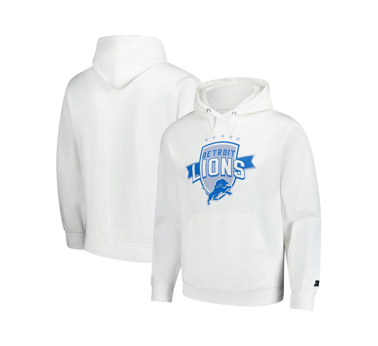 Мужское винтажное худи Starter Detroit Lions белое