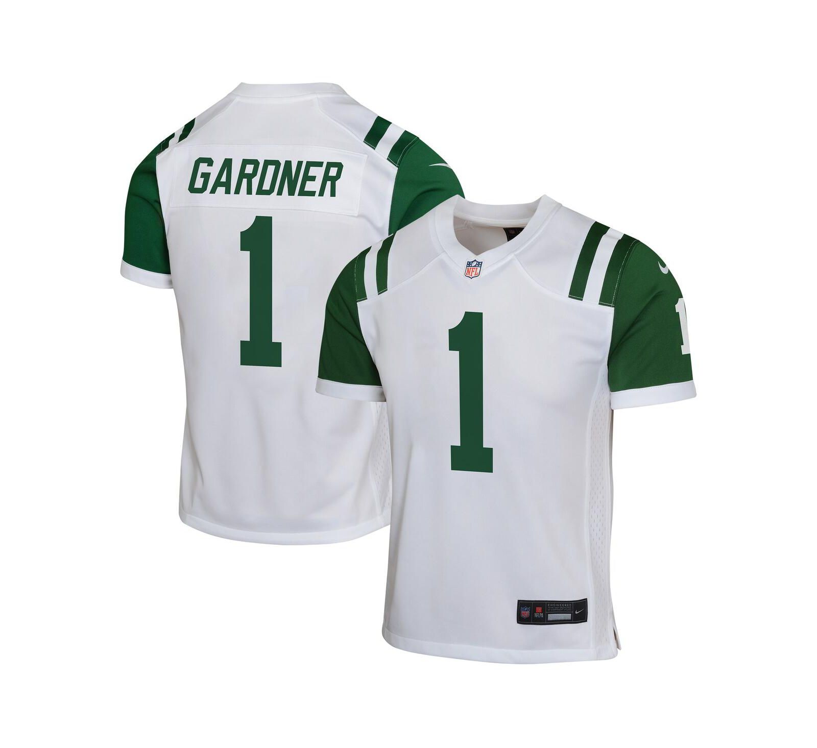 Детская игровая джерси Nike Ahmad Sauce Gardner White New York Jets Classic Alternate Game