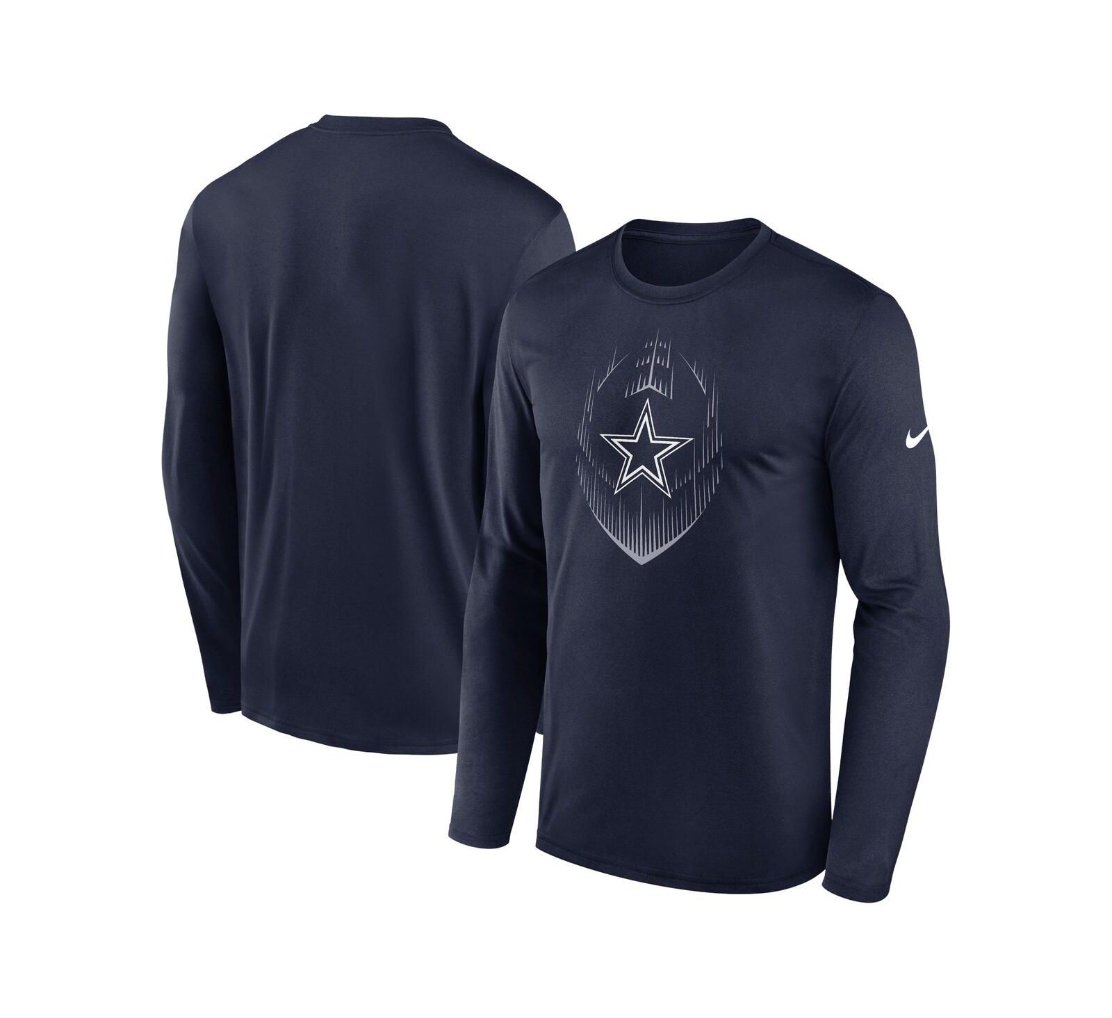 Nike Men's Navy Dallas Cowboys Icon Legend Performance Long Sleeve T-Shirt