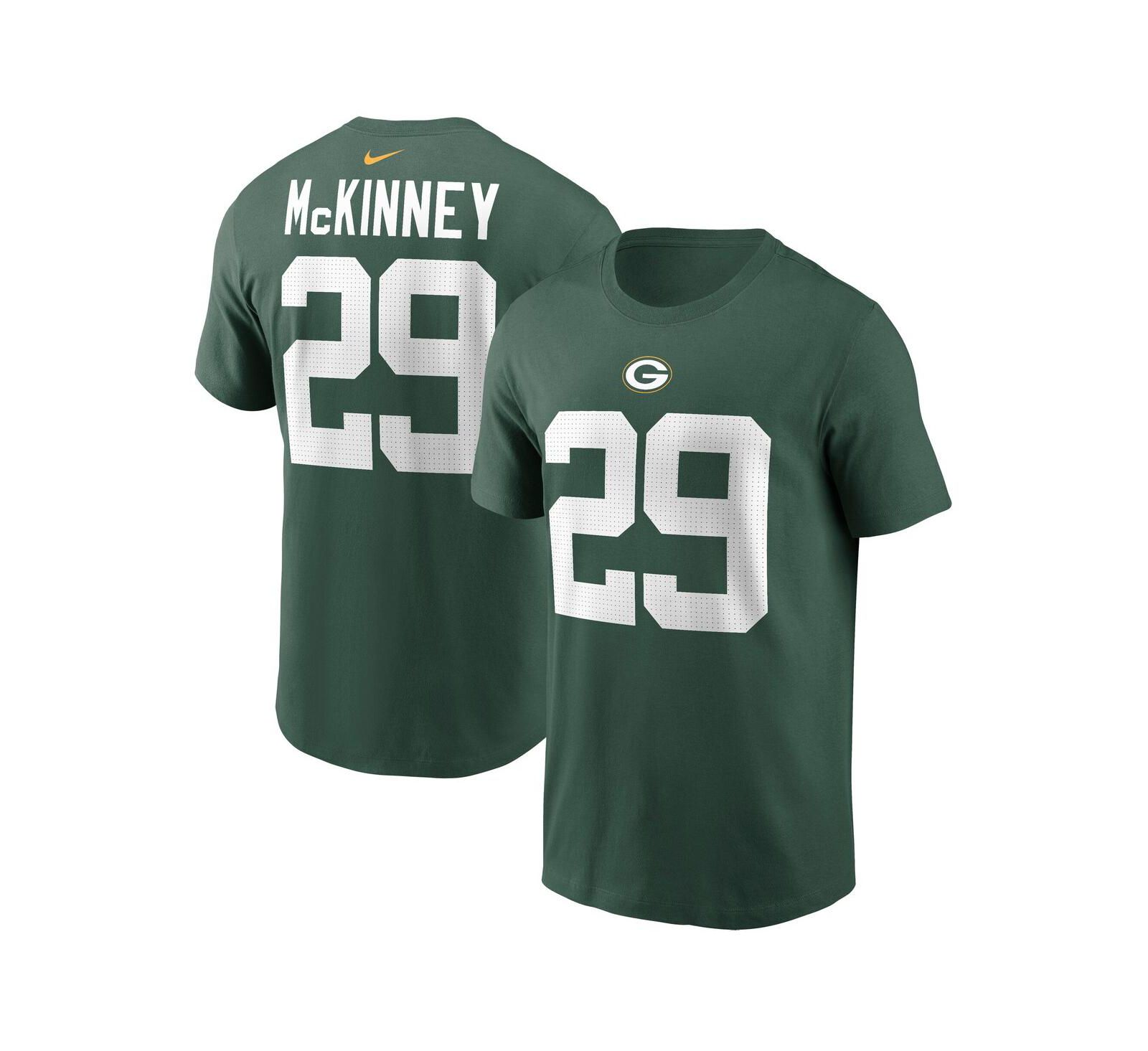 Мужская футболка Nike Xavier McKinney Green Green Bay Packers Name & Number