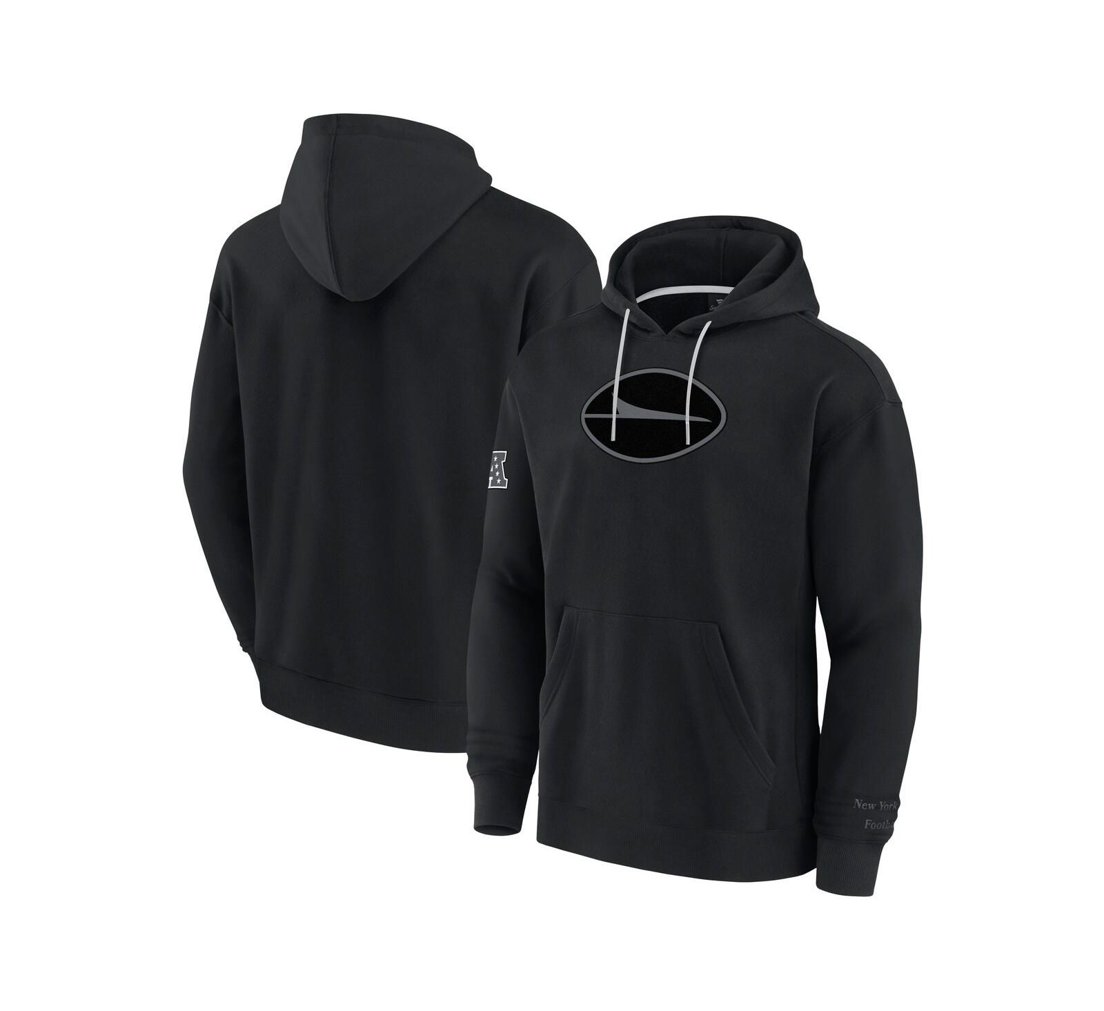 Мужское худи Fanatics Men's Black New York Jets Elements Pace Fleece Pullover Hoodie