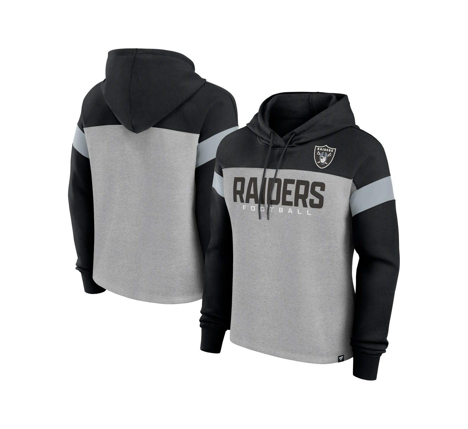 Fanatics Женское худи Las Vegas Raiders, серое/черное