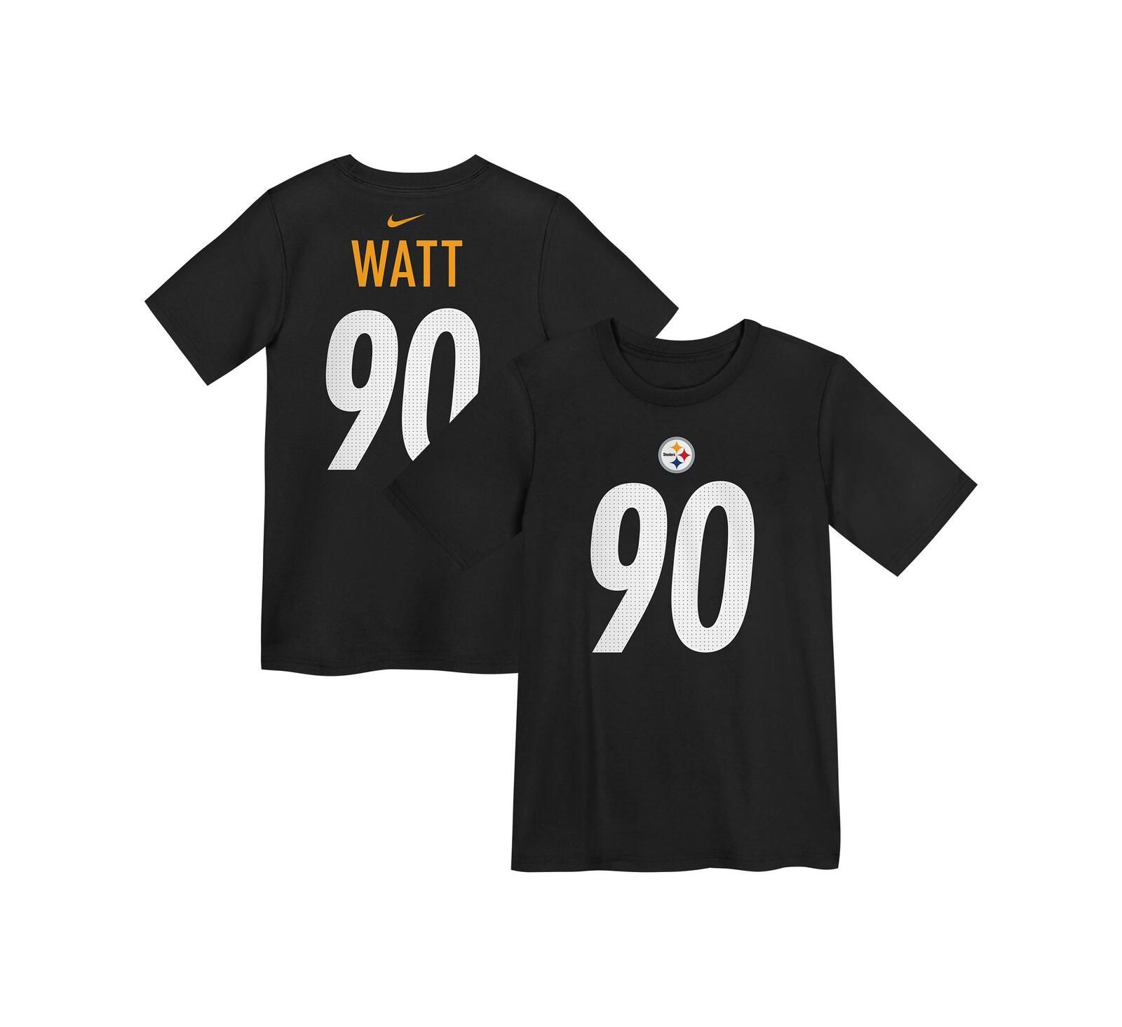 Nike Preschool T.J. Watt Black Pittsburgh Steelers Player Name & Number T-Shirt