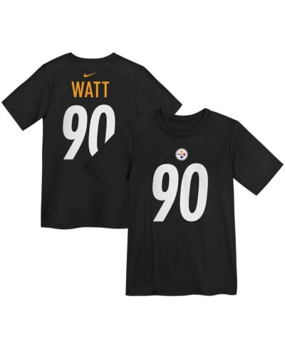 Nike Preschool T.J. Watt Black Pittsburgh Steelers Player Name & Number T-Shirt