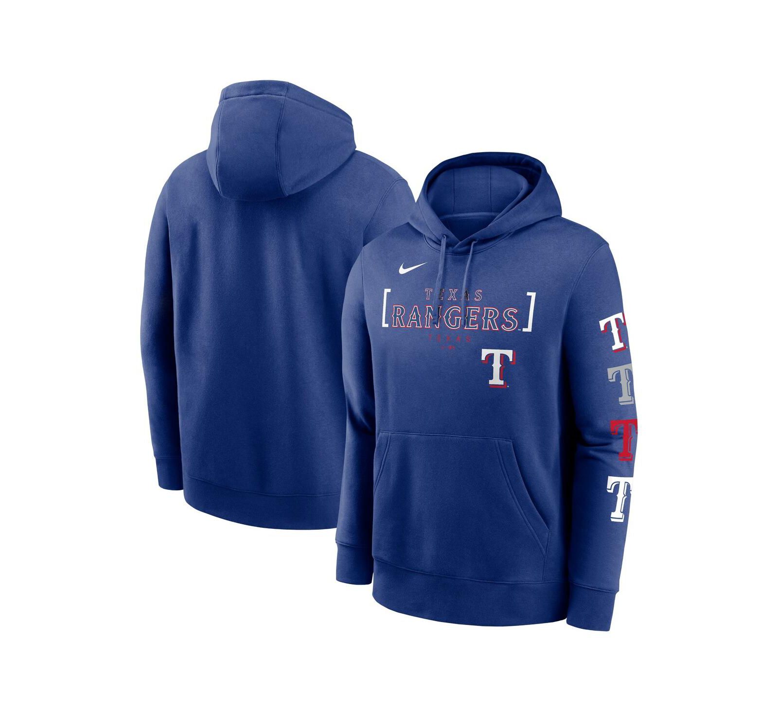 Мужское худи Nike Royal Texas Rangers Club Stack Pullover