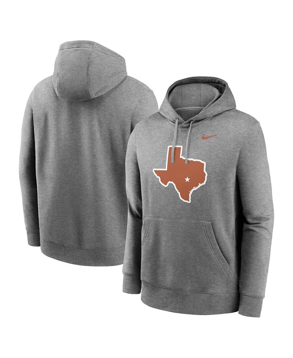 Мужская толстовка Nike Heather Gray Texas Longhorns Primetime Alternate Logo Club Fleece