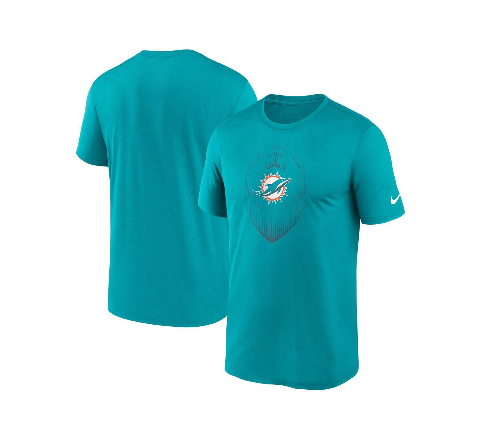 Nike Men's Aqua Miami Dolphins Primetime Legend Icon Performance T-Shirt