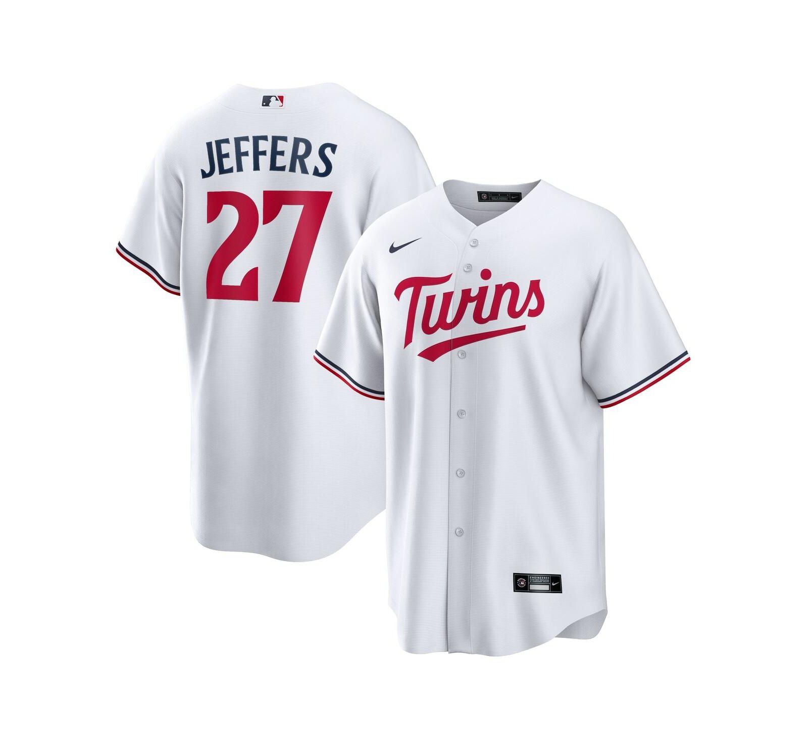 Мужская джерси Nike Ryan Jeffers White Minnesota Twins Home Replica Player