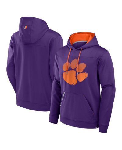 Мужское худи Fanatics Purple Clemson Tigers Defender Dot Faded Primary Pullover