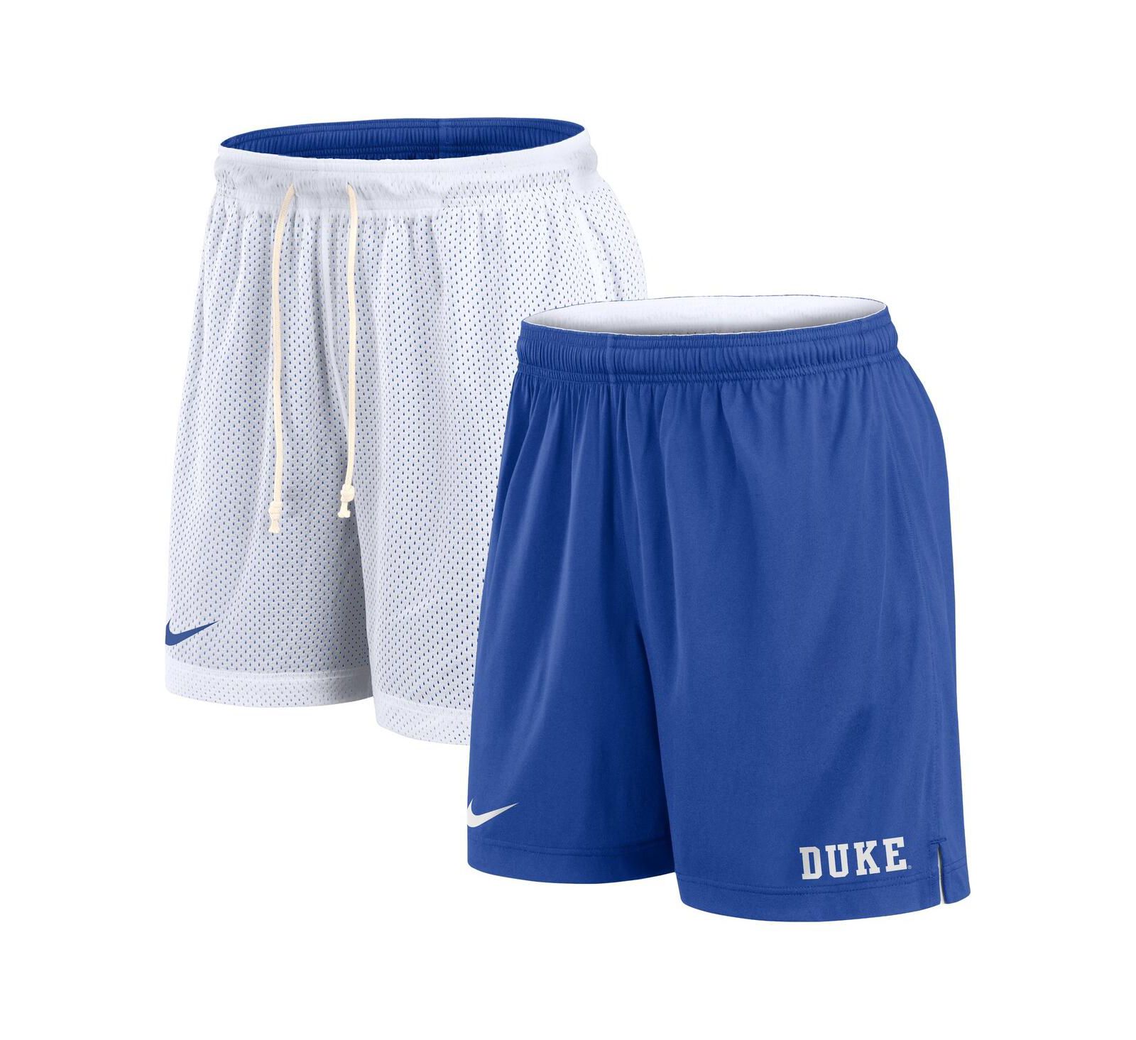 Nike Men's White/Royal Duke Blue Devils Primetime Reversible Performance Shorts