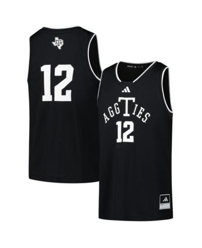Adidas Big Boys and Girls 12 Black Texas A&M Aggies Alternate Replica Swingman Jersey